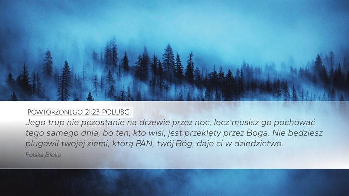 Powtórzonego 21:23 POLUBG Bible Verse Image