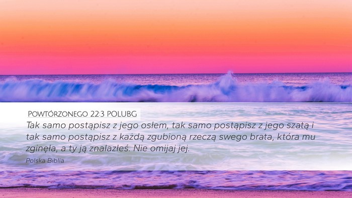 Powtórzonego 22:3 POLUBG Desktop Wallpaper - Tak samo postąpisz z jego osłem, tak samo - Desktop Bible Verse Wallpaper