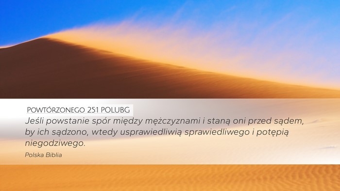Powtórzonego 25:1 POLUBG Bible Verse Image