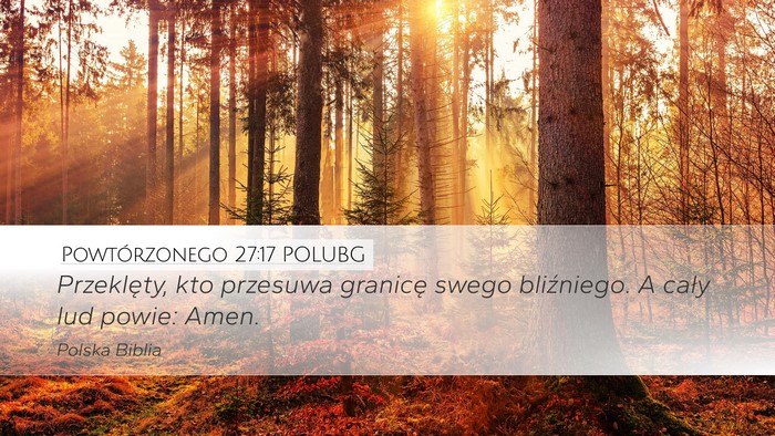 Powtórzonego 27:17 POLUBG Bible Verse Image
