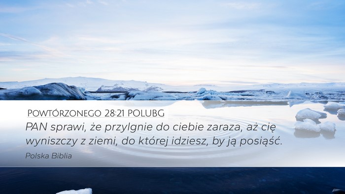 Powtórzonego 28:21 POLUBG Bible Verse Image