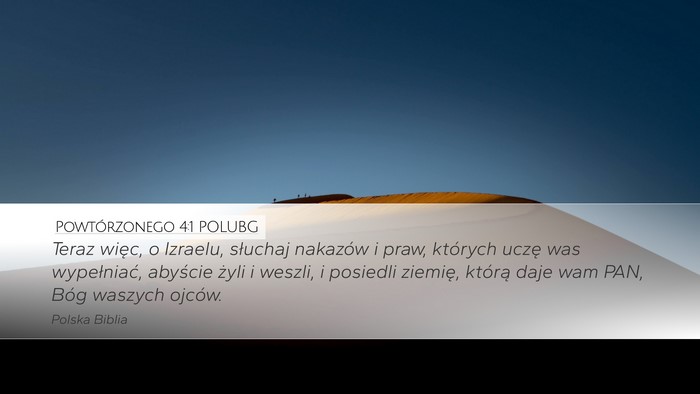 Powtórzonego 4:1 POLUBG Bible Verse Image