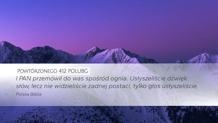 Powtórzonego 4:12 POLUBG Bible Verse Image
