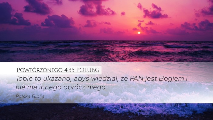 Powtórzonego 4:35 POLUBG Bible Verse Image
