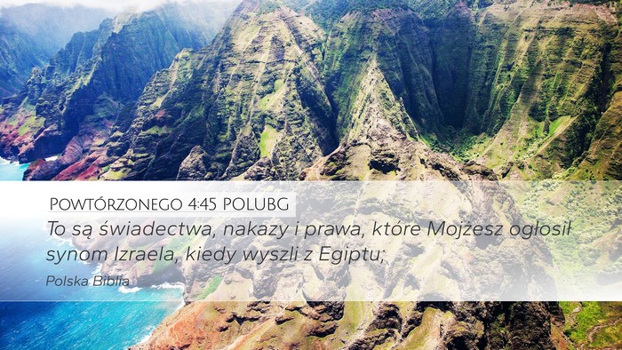 Powtórzonego 4:45 POLUBG Bible Verse Image