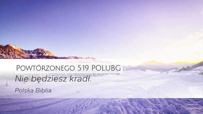 Powtórzonego 5:19 POLUBG Desktop Wallpaper - Nie będziesz - Desktop Bible Verse Wallpaper