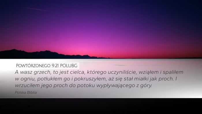 Powtórzonego 9:21 POLUBG Bible Verse Image