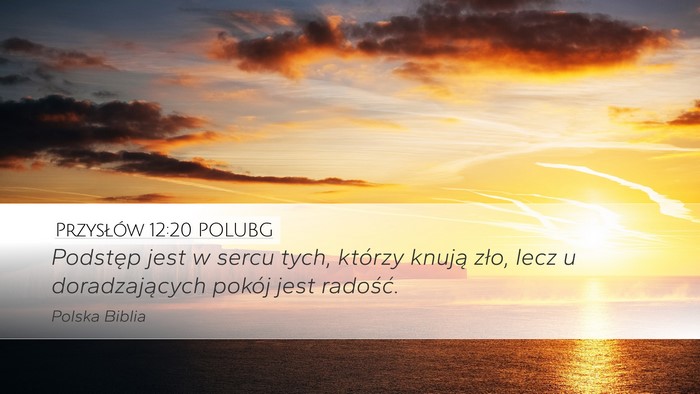 Przysłów 12:20 POLUBG Bible Verse Image
