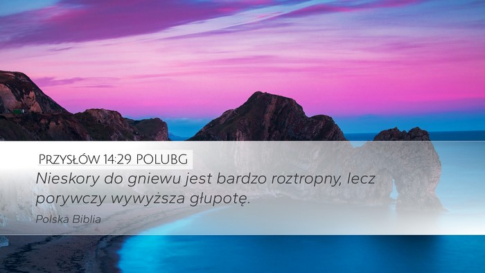Przysłów 14:29 POLUBG Bible Verse Image