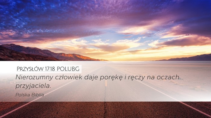 Przysłów 17:18 POLUBG Bible Verse Image