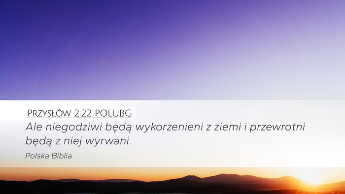 Przysłów 2:22 POLUBG Bible Verse Image
