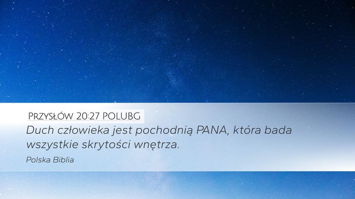 Przysłów 20:27 POLUBG Bible Verse Image