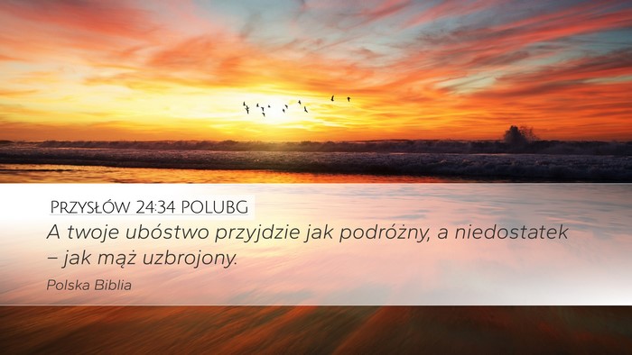 Przysłów 24:34 POLUBG Bible Verse Image
