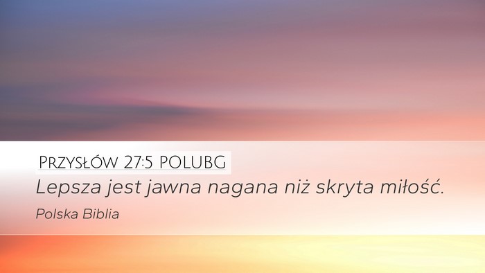 Przysłów 27:5 POLUBG Bible Verse Image