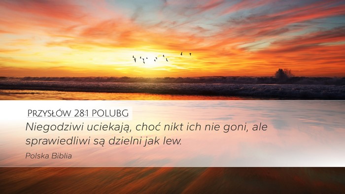 Przysłów 28:1 POLUBG Bible Verse Image