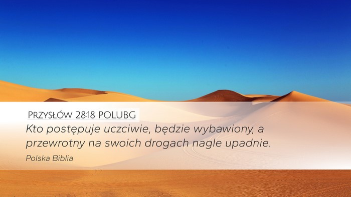 Przysłów 28:18 POLUBG Bible Verse Image