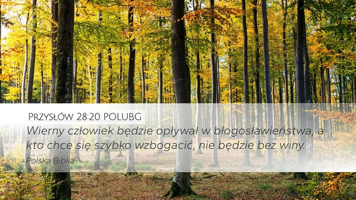 Przysłów 28:20 POLUBG Bible Verse Image