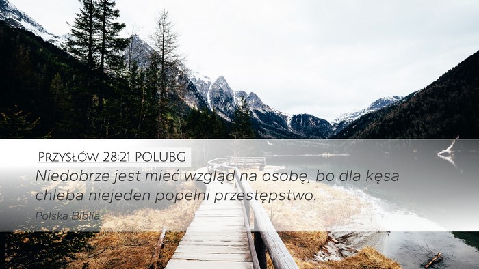Przysłów 28:21 POLUBG Bible Verse Image