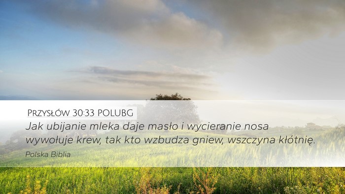 Przysłów 30:33 POLUBG Bible Verse Image