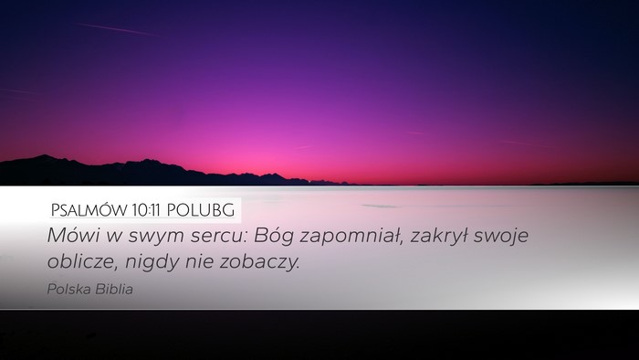 Psalmów 10:11 POLUBG Bible Verse Image