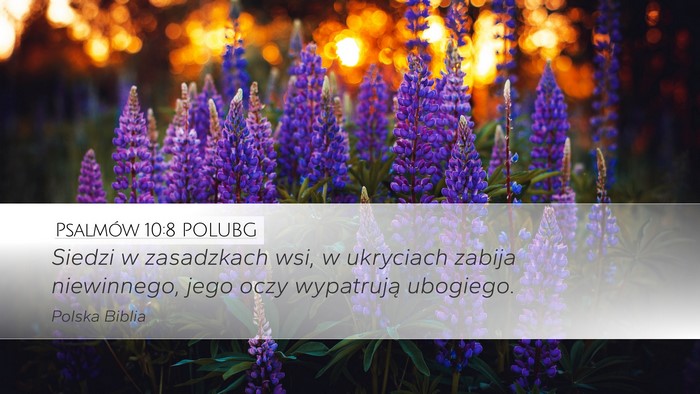 Psalmów 10:8 POLUBG Bible Verse Image