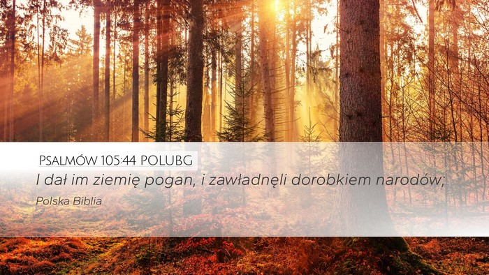Psalmów 105:44 POLUBG Bible Verse Image