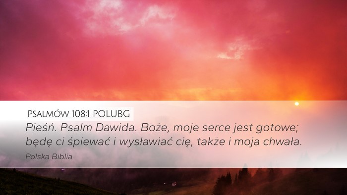 Psalmów 108:1 POLUBG Bible Verse Image