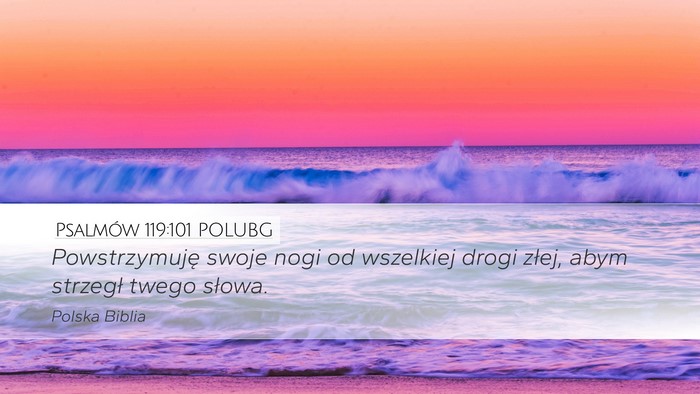 Psalmów 119:101 POLUBG Bible Verse Image