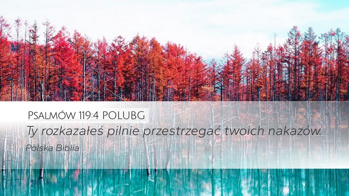 Psalmów 119:4 POLUBG Bible Verse Image