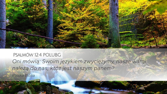 Psalmów 12:4 POLUBG Bible Verse Image