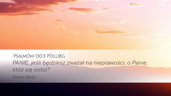 Psalmów 130:3 POLUBG Bible Verse Image