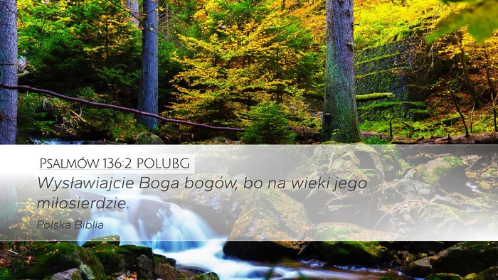 Psalmów 136:2 POLUBG Bible Verse Image