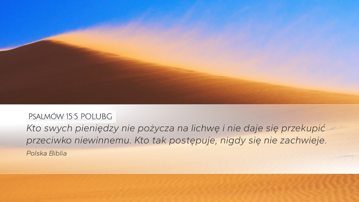 Psalmów 15:5 POLUBG Bible Verse Image