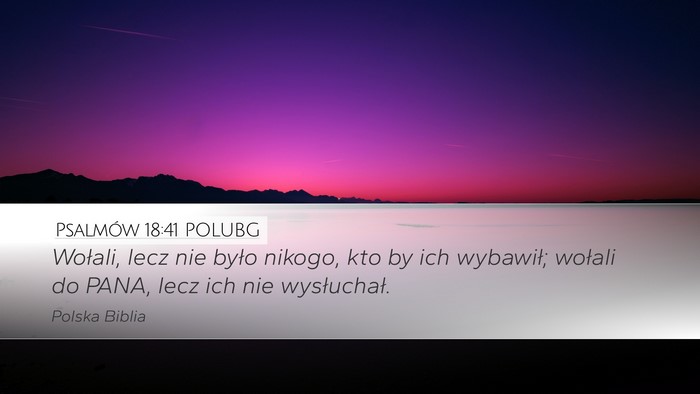 Psalmów 18:41 POLUBG Bible Verse Image