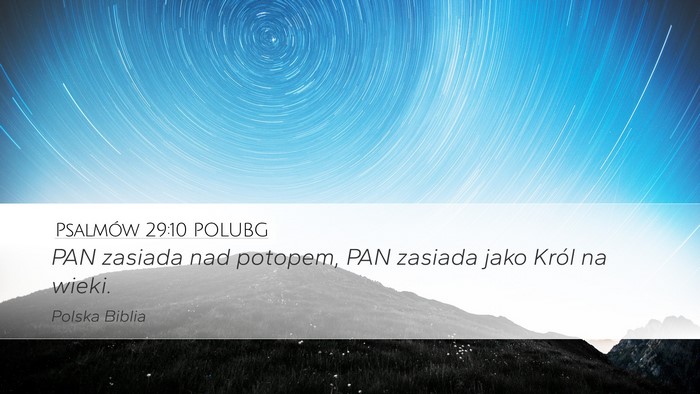 Psalmów 29:10 POLUBG Bible Verse Image