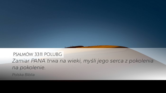 Psalmów 33:11 POLUBG Bible Verse Image