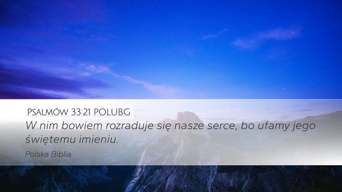 Psalmów 33:21 POLUBG Bible Verse Image