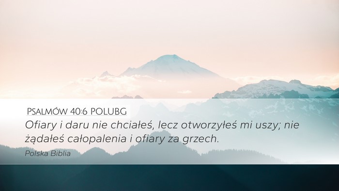 Psalmów 40:6 POLUBG Bible Verse Image