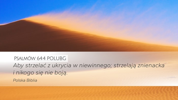 Psalmów 64:4 POLUBG Bible Verse Image