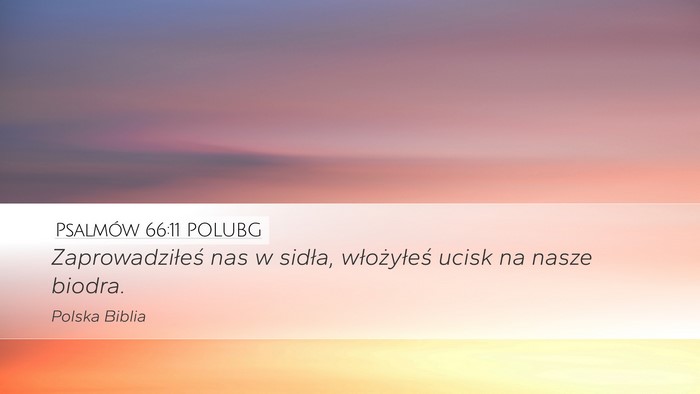 Psalmów 66:11 POLUBG Bible Verse Image