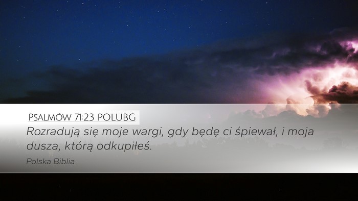 Psalmów 71:23 POLUBG Bible Verse Image