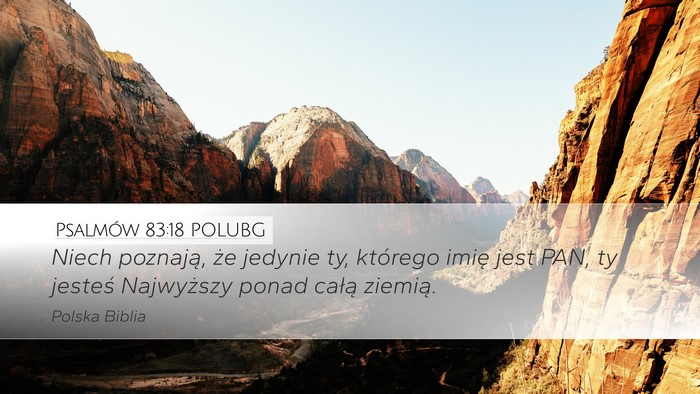 Psalmów 83:18 POLUBG Bible Verse Image
