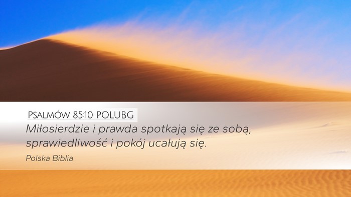 Psalmów 85:10 POLUBG Bible Verse Image