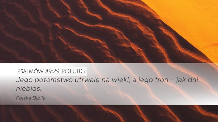 Psalmów 89:29 POLUBG Bible Verse Image