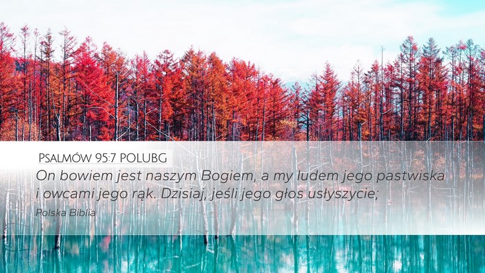 Psalmów 95:7 POLUBG Bible Verse Image