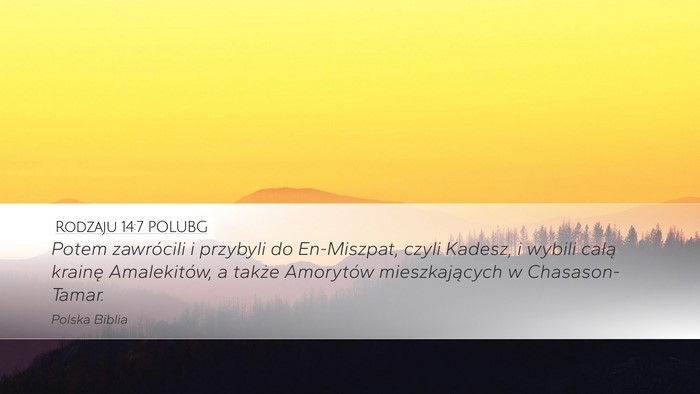 Rodzaju 14:7 POLUBG Bible Verse Image