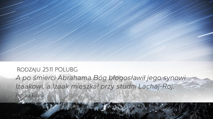 Rodzaju 25:11 POLUBG Bible Verse Image