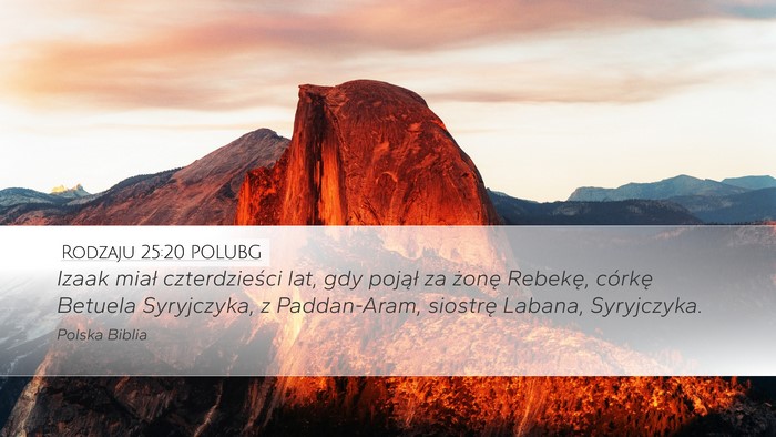 Rodzaju 25:20 POLUBG Bible Verse Image