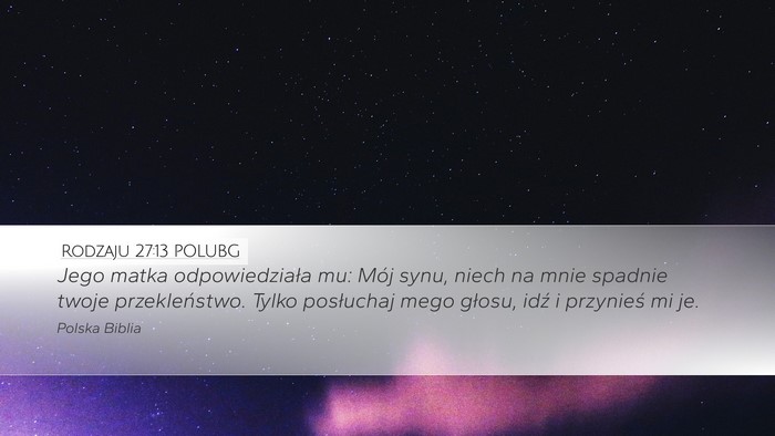 Rodzaju 27:13 POLUBG Bible Verse Image