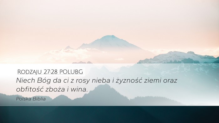 Rodzaju 27:28 POLUBG Bible Verse Image